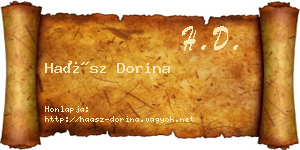 Haász Dorina névjegykártya