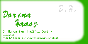 dorina haasz business card